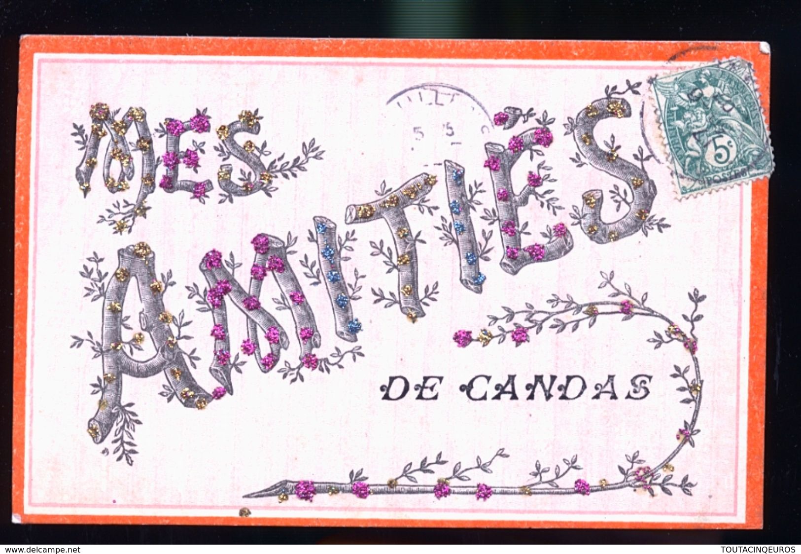 CANDAS CARTE RARE AVEC PERLES - Autres & Non Classés