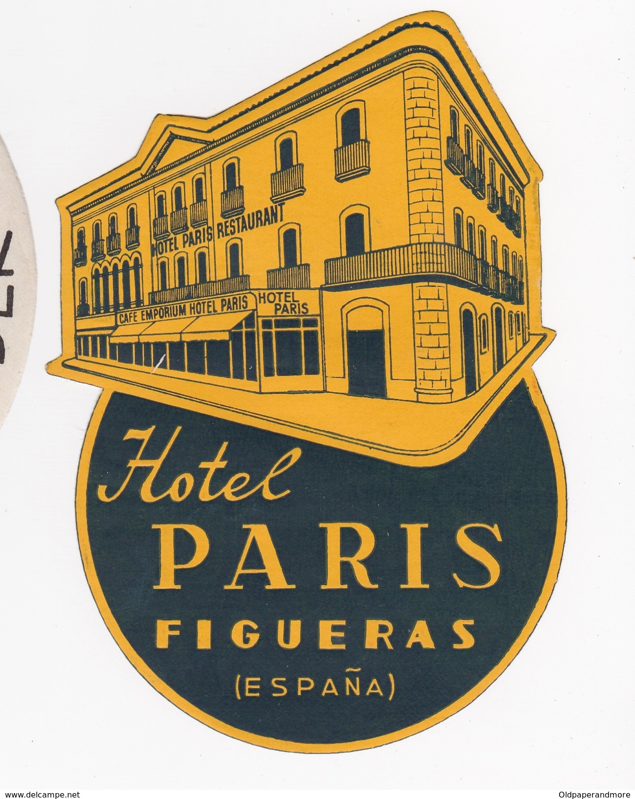 SPAIN ESPAÑA  -  HOTEL LUGAGGE  LABEL - HOTEL PARIS - FIGUERAS - Etiquetas De Hotel