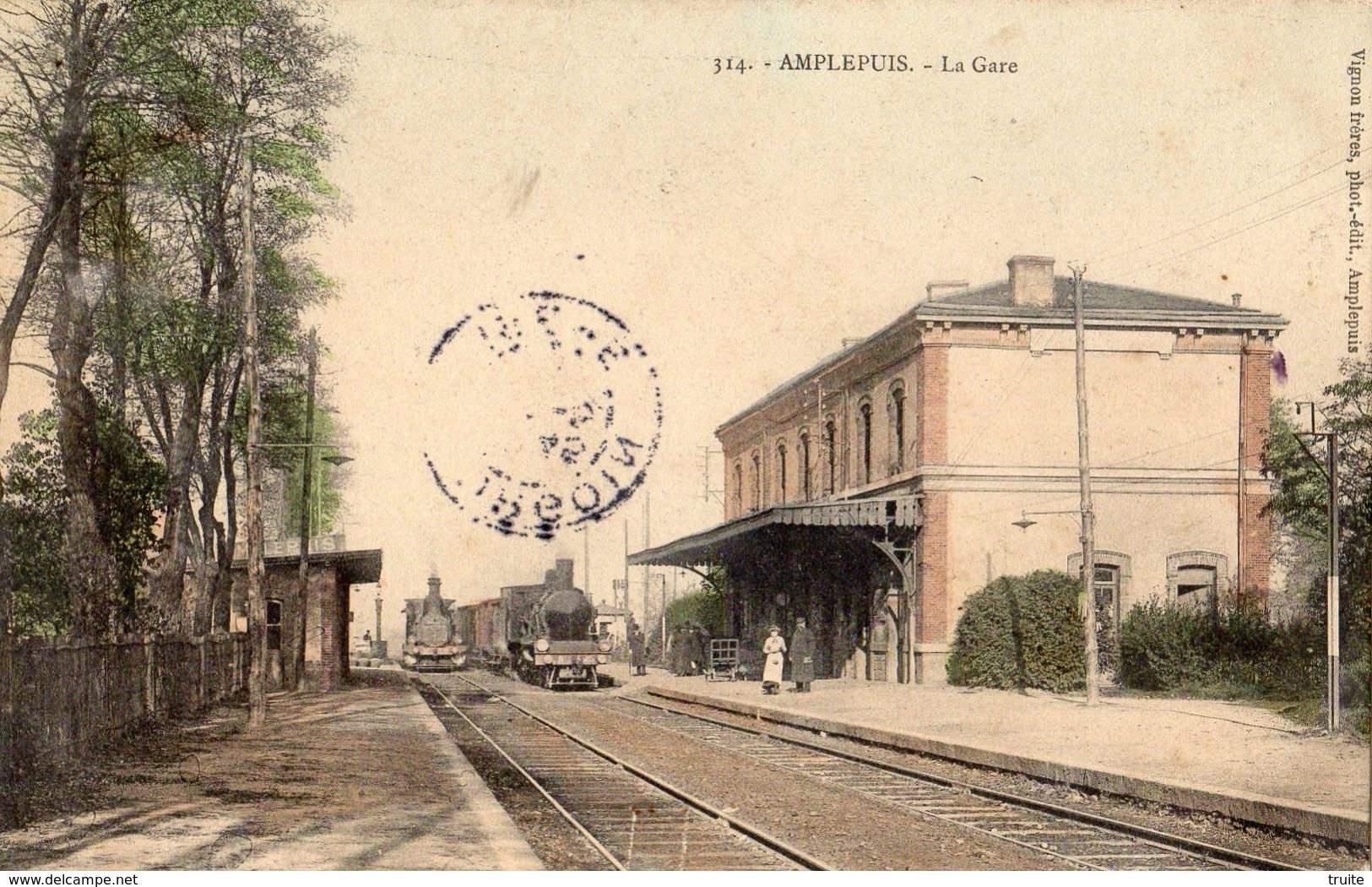 AMPLEPUIS LA GARE (CARTE COLORISEE) - Amplepuis