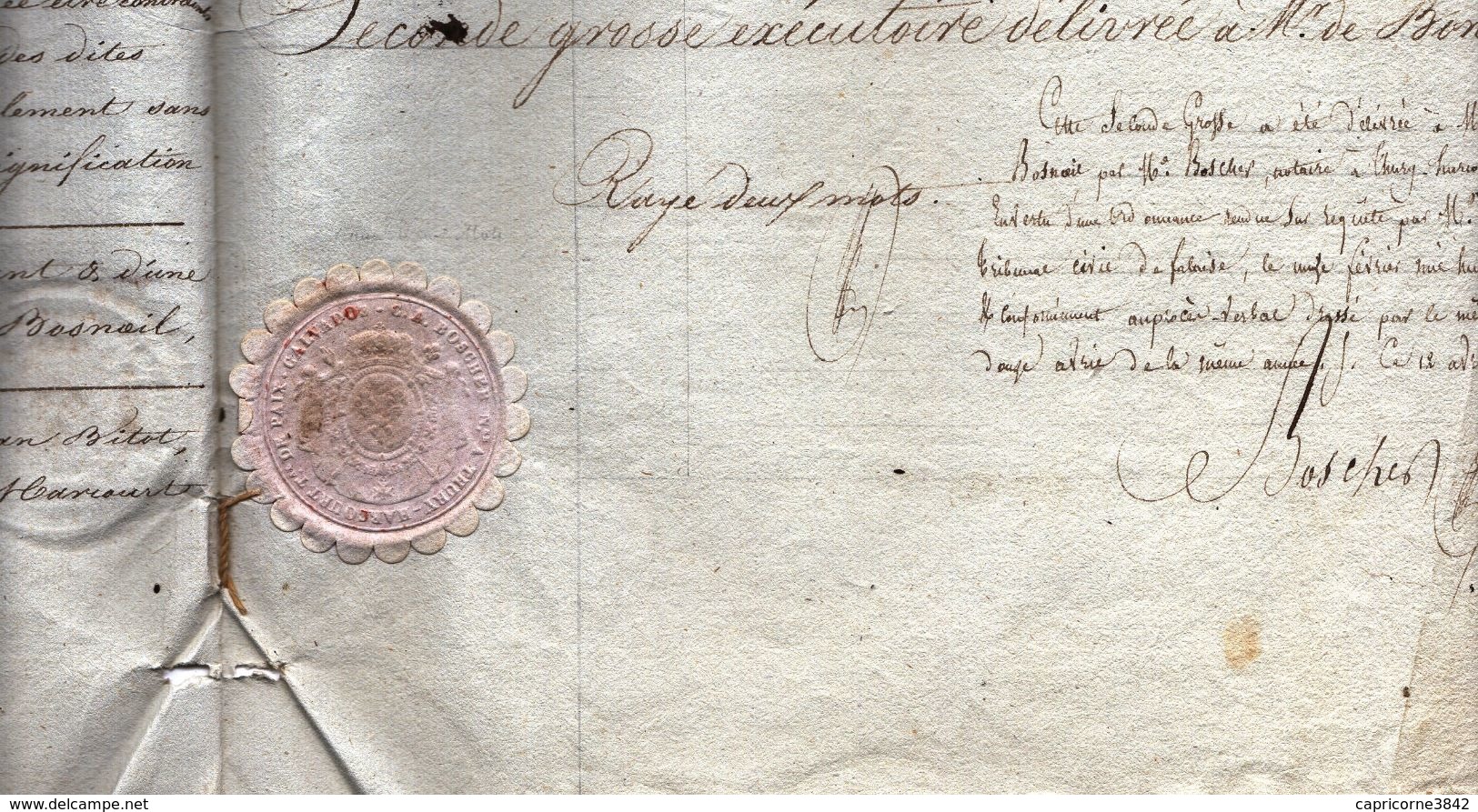 5 Germinal An 13 - 1805 - Acte Notarié (2 Pages) Timbre Fiscal 75ct + Timbre "50ct EN SUS" + Timbre Notarial - Other & Unclassified