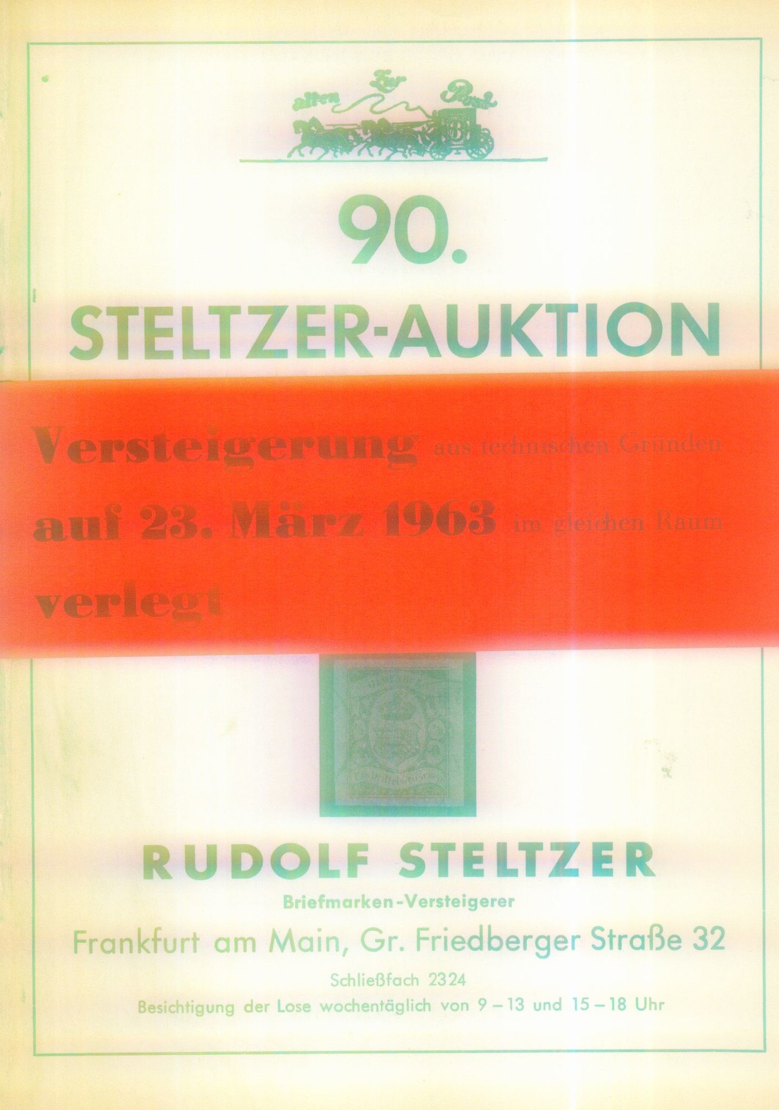 90. Steltzer - Auktion 1963 - Früher Katalog - Catalogues De Maisons De Vente