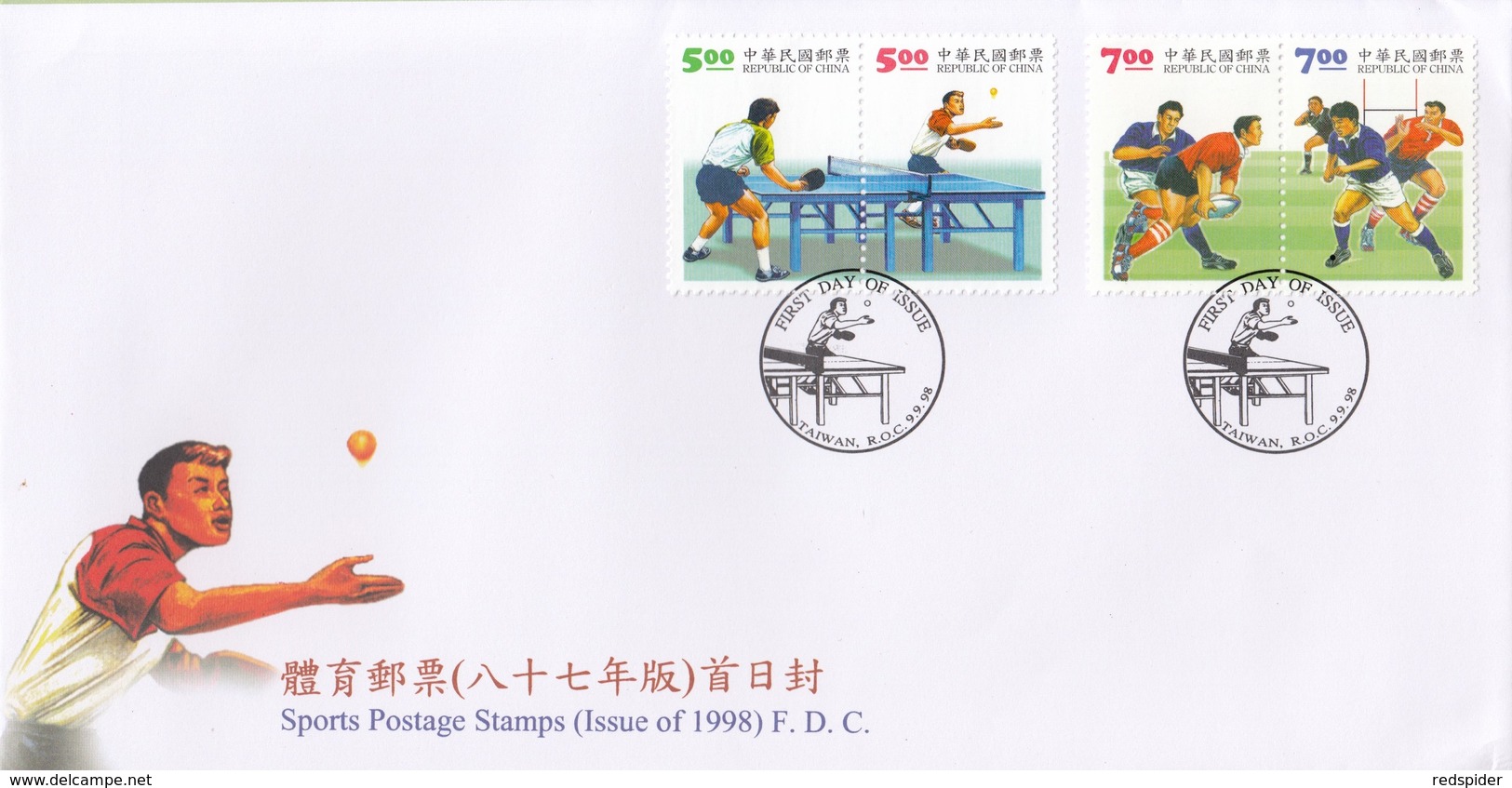 TABLE TENNIS-TISCHTENNIS-PING PONG-TENNIS DE TABLE-TENNIS TAVOLO-SPORT, Special Cover / Stamp / Postmark  !! - Tennis Tavolo