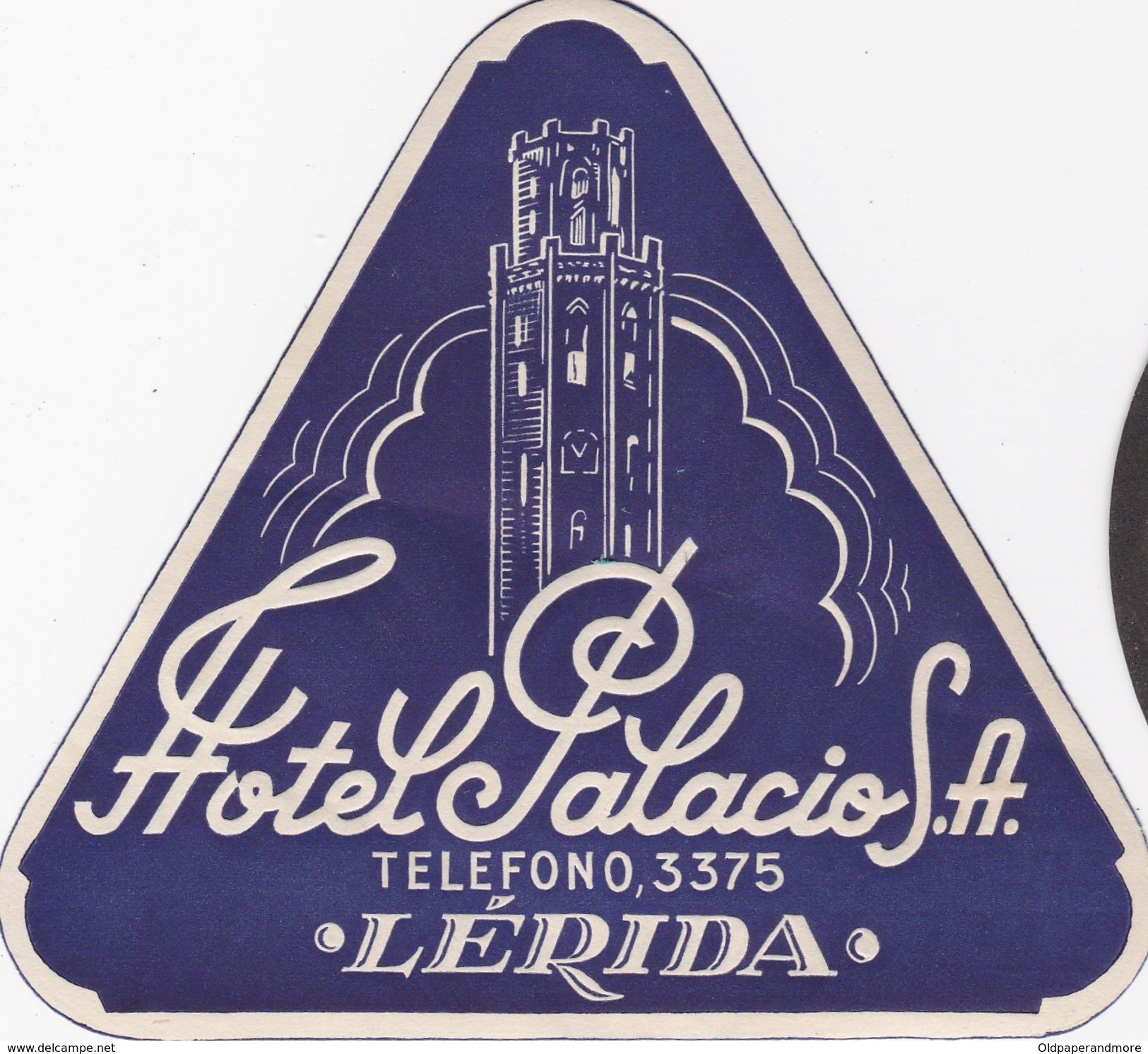 SPAIN ESPAÑA  -  HOTEL LUGAGGE  LABEL - HOTEL PALACIO S.A. - LÉRIDA - Etiquettes D'hotels