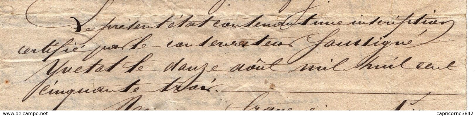 1753 - Certificat Individuel  Cachet Timbre Fiscal Oudine Et Vauthier 35ct + Timbre A Sec - Otros & Sin Clasificación