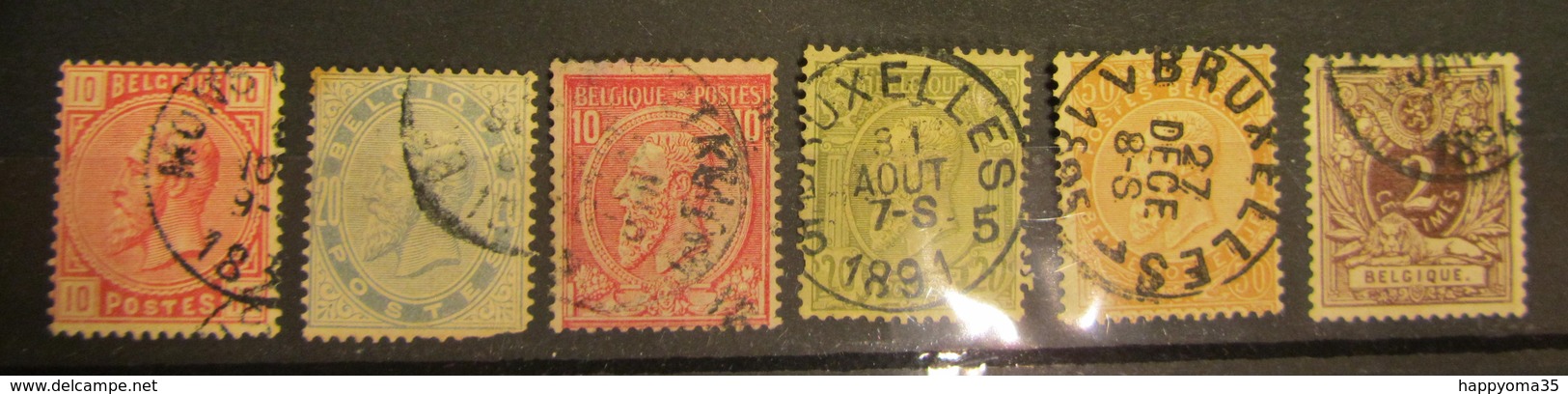 Belgien Stamps Of Belgium Belgique Bélgica Belgio België Small Selection Of Fine Used 191 - 1884-1891 Leopold II.