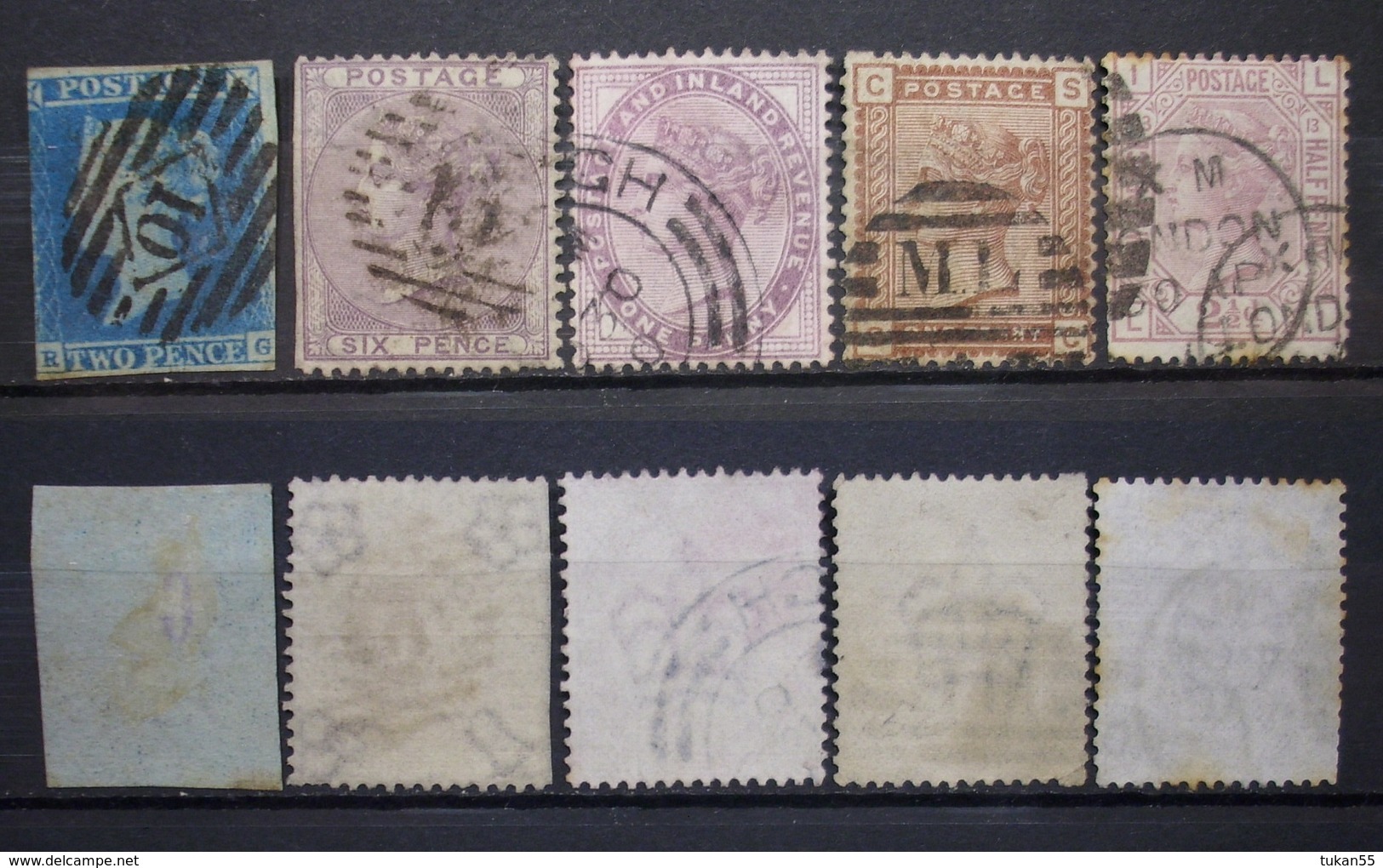 Grossbritannien Victoria 1841 - 1881 Mi.Nr.4,14,65II,56,47 Gestempelt WZ KW 150,-     (R441) - Usados