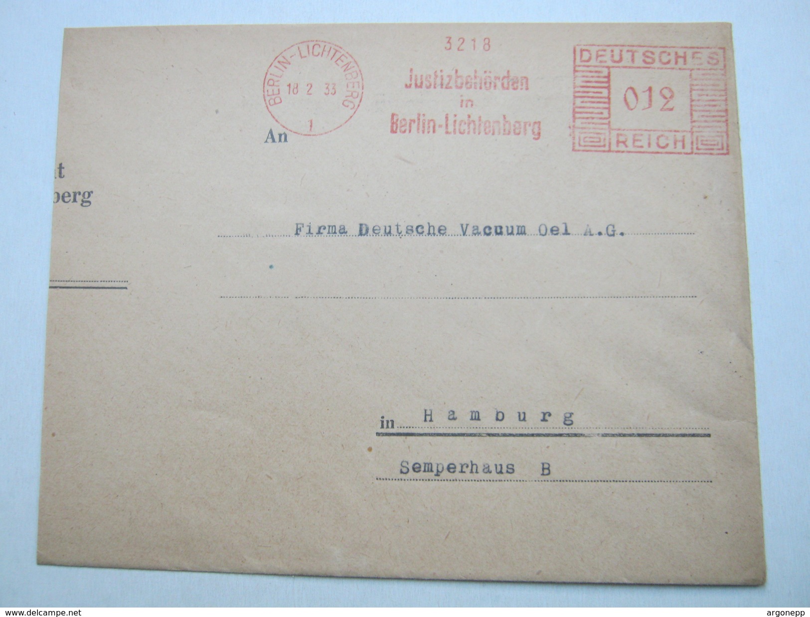 1933 ,  Berlin   , Glasklarer Firmen - Freistempel  Auf   Brief , Etwas Verkürzt - Briefe U. Dokumente