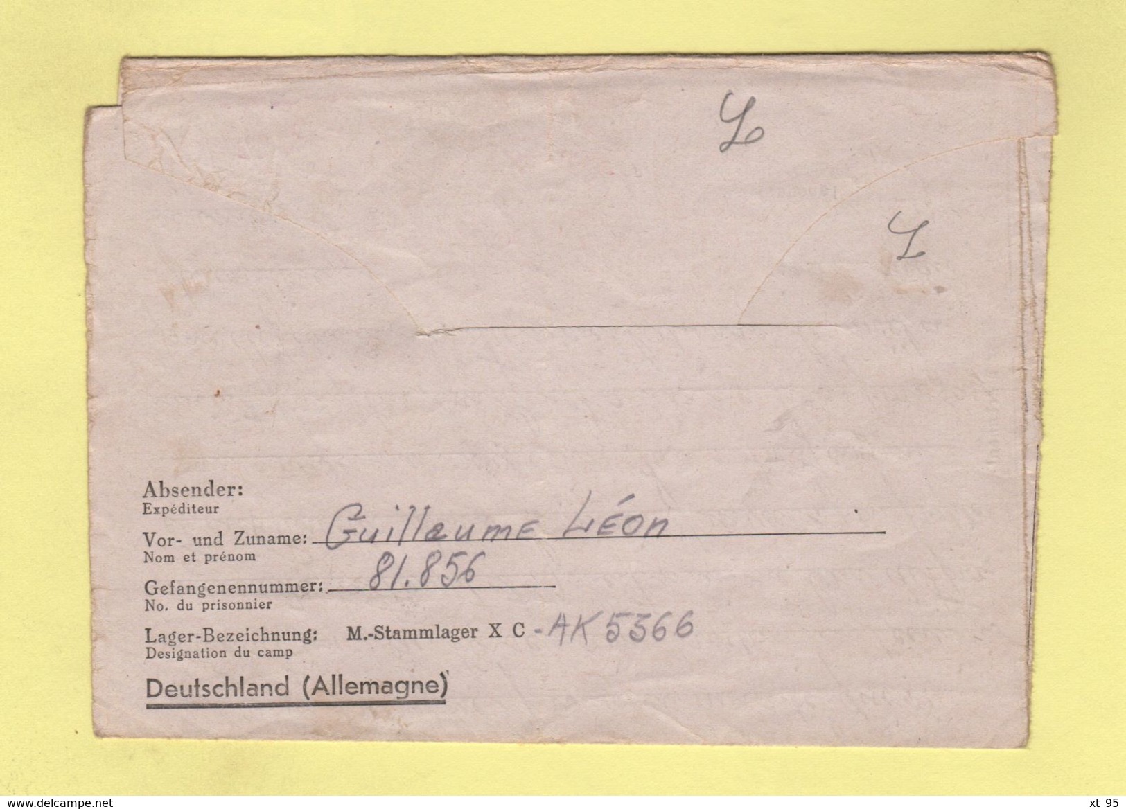 Correspondance De Prisonniers De Guerre - Stalag XC - 1941 - WW II