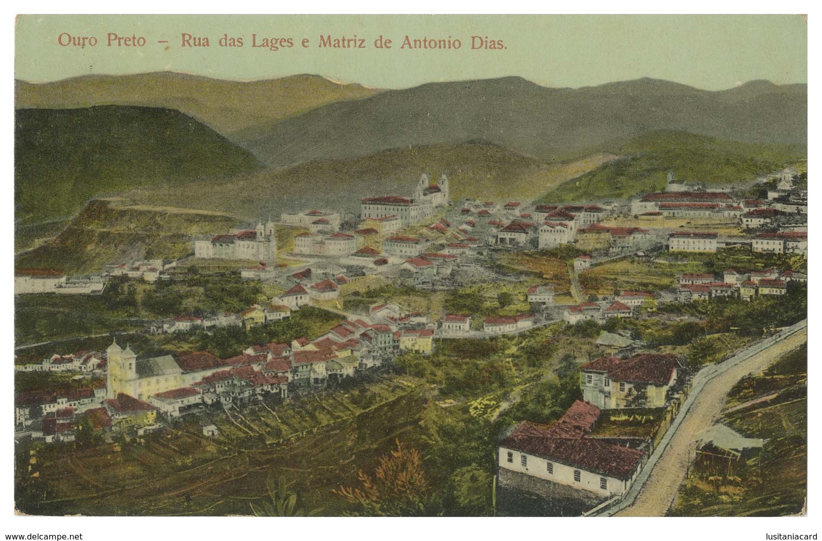 MINAS GERAIS-OURO PRETO - Rua Das Lages E Matriz De Antonio Dias.( Ed. Malvar & Cia) Carte Postale - Belo Horizonte