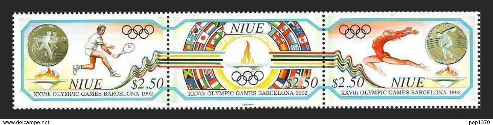 NIUE 1992 - OLYMPICS BARCELONA 92 - YVERT Nº 587-589 - MICHEL 793-795 - SCOTT 624a-624c** - Niue