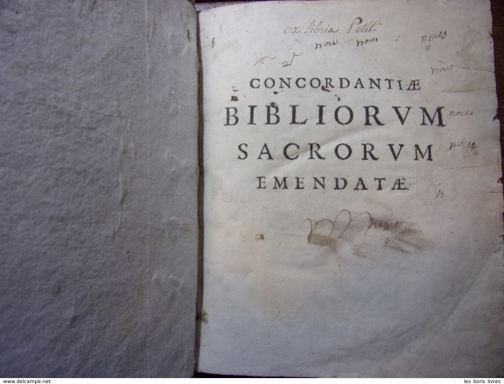 SACRORVM BIBLIORUM  Vulgate Editionis Concordante Hugonis Cardinalis MDCLXXVII - Tot De 18de Eeuw