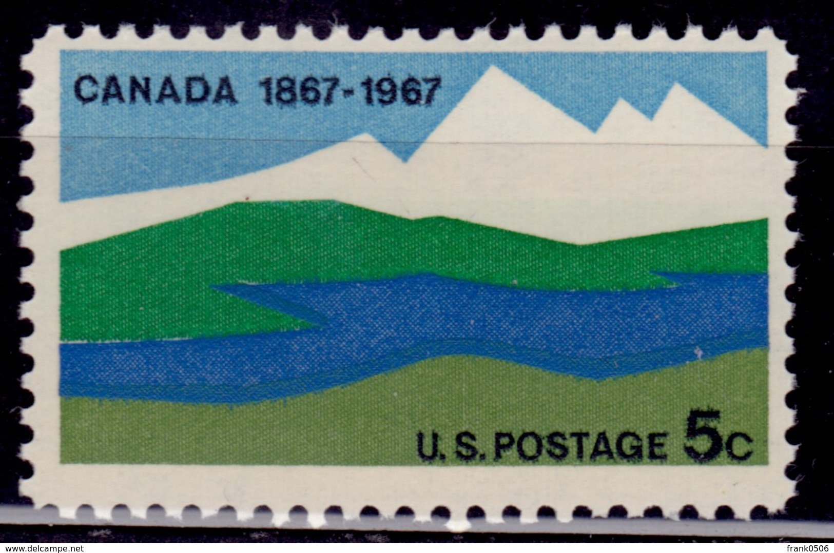 United States, 1967, Canada Centenary - Landscape, 5c, Sc#1324, MNH - Ungebraucht