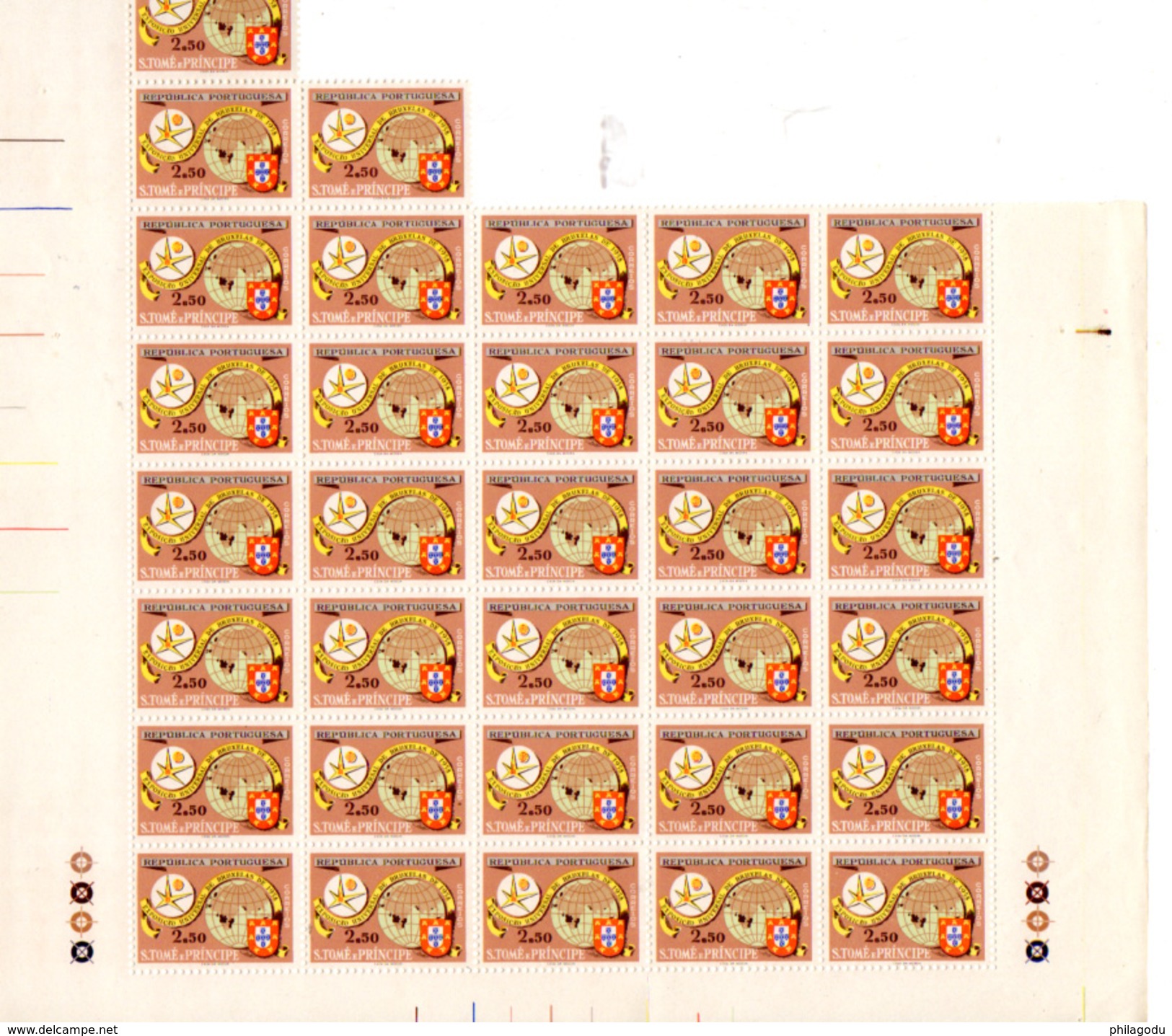 1958   Portugal, Angola,  Cap-Vert, Guinée, St Tome, Neufs En Bloc De 33, Cote 107 € - 1958 – Bruxelles (Belgique)