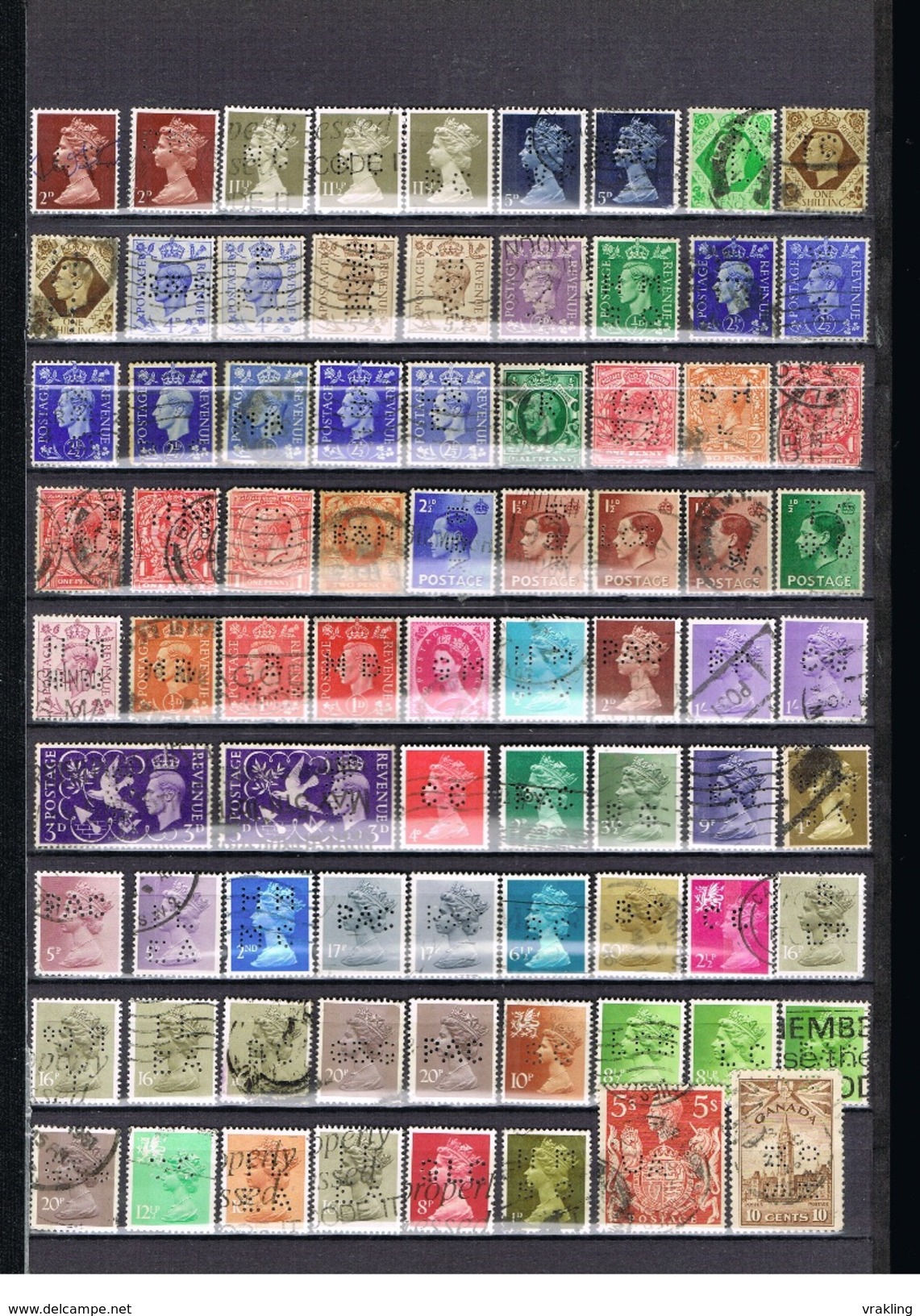 DO 7092 LOT PERFINS GROOT BRITTANNIË 357 STUKS ZIE SCANS - Gezähnt (perforiert)