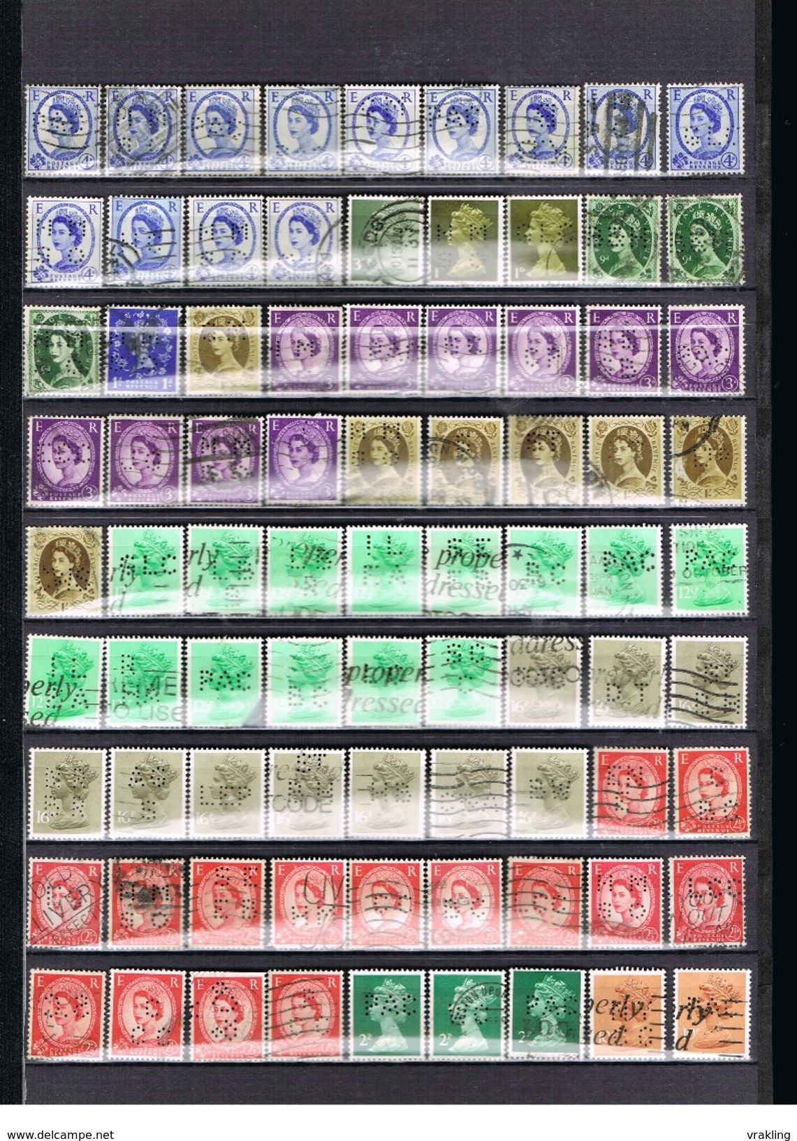 DO 7092 LOT PERFINS GROOT BRITTANNIË 357 STUKS ZIE SCANS