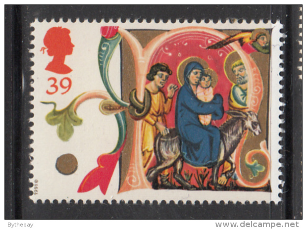 Great Britain 1991 MNH Scott #1420 39p Illuminated Letter N - Christmas - Navidad