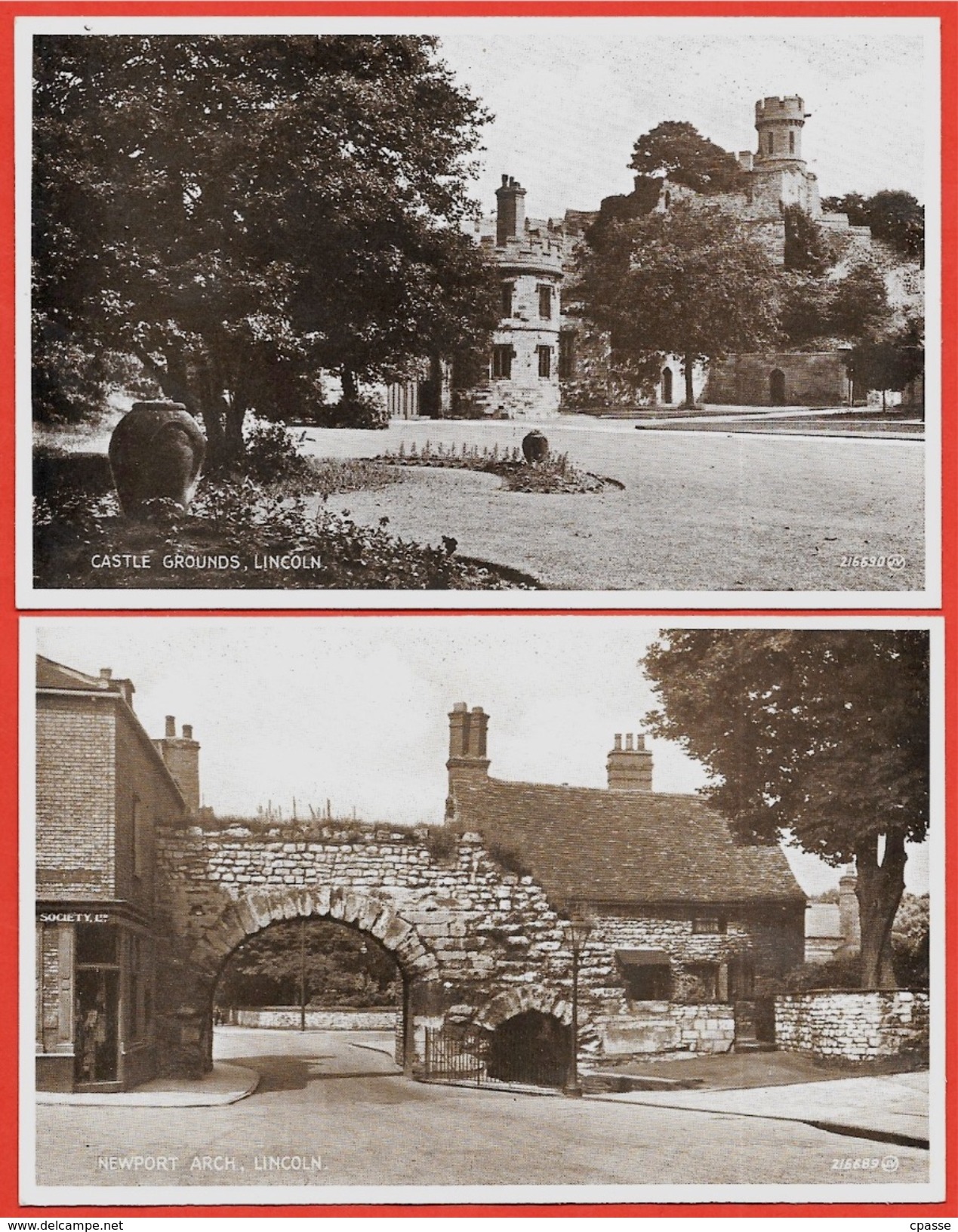 CPA Post Card LINCOLN (Lot De 2) CASTLE GROUNDS + NEWPORT ARCH - Lincoln