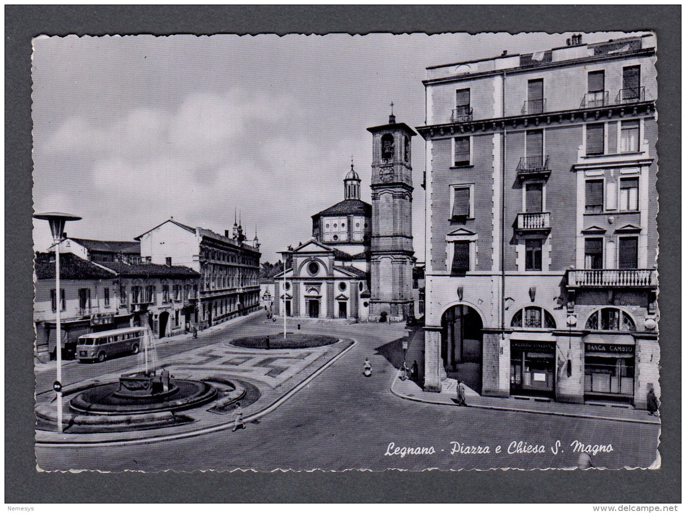 1954 LEGNANO Piazza E Chiesa San Magno FG V  SEE 2 SCANS Animata Autobus - Legnano