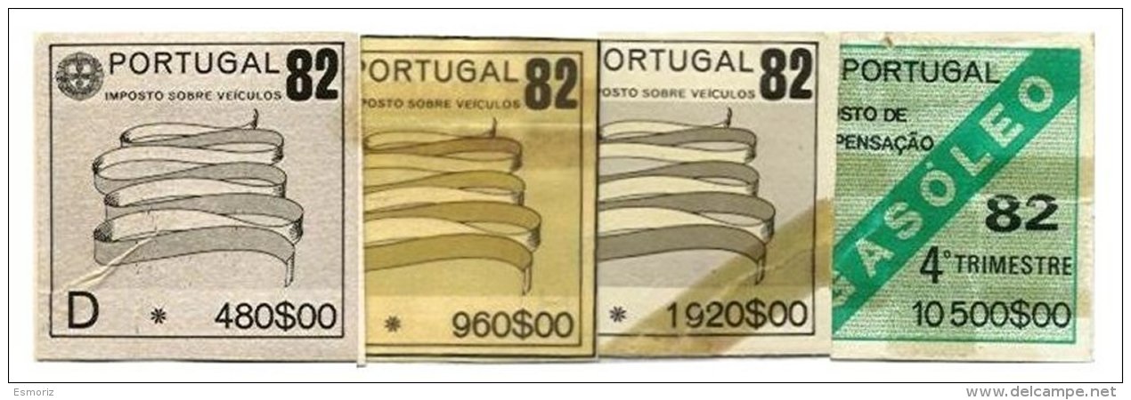 PORTUGAL, Automobile Licence, PB 175, 177, 179, 200, Cat. &euro;12 - Ongebruikt