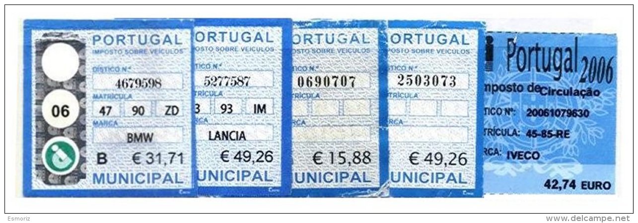 PORTUGAL, Automobile Licence - Neufs