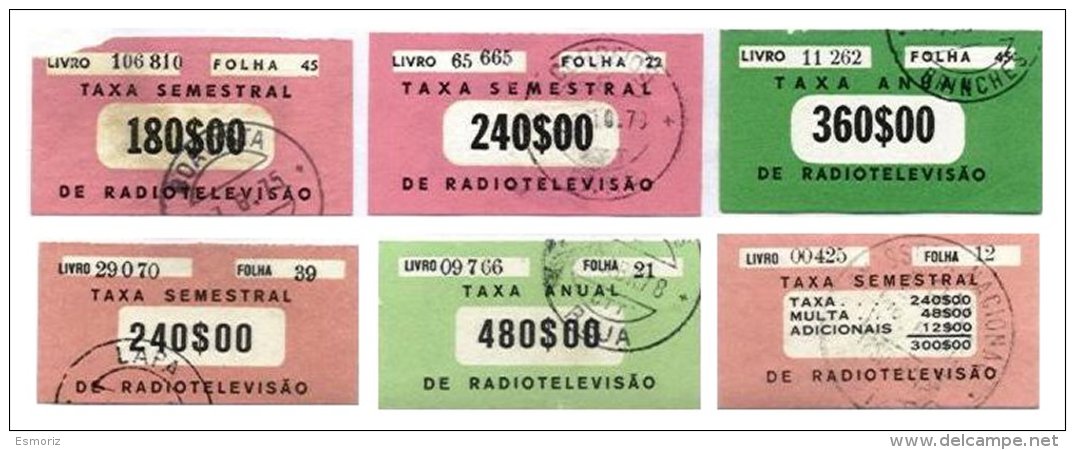 PORTUGAL, Television Tax, PB 9/10, 12, 14/15, F 7 - Ongebruikt