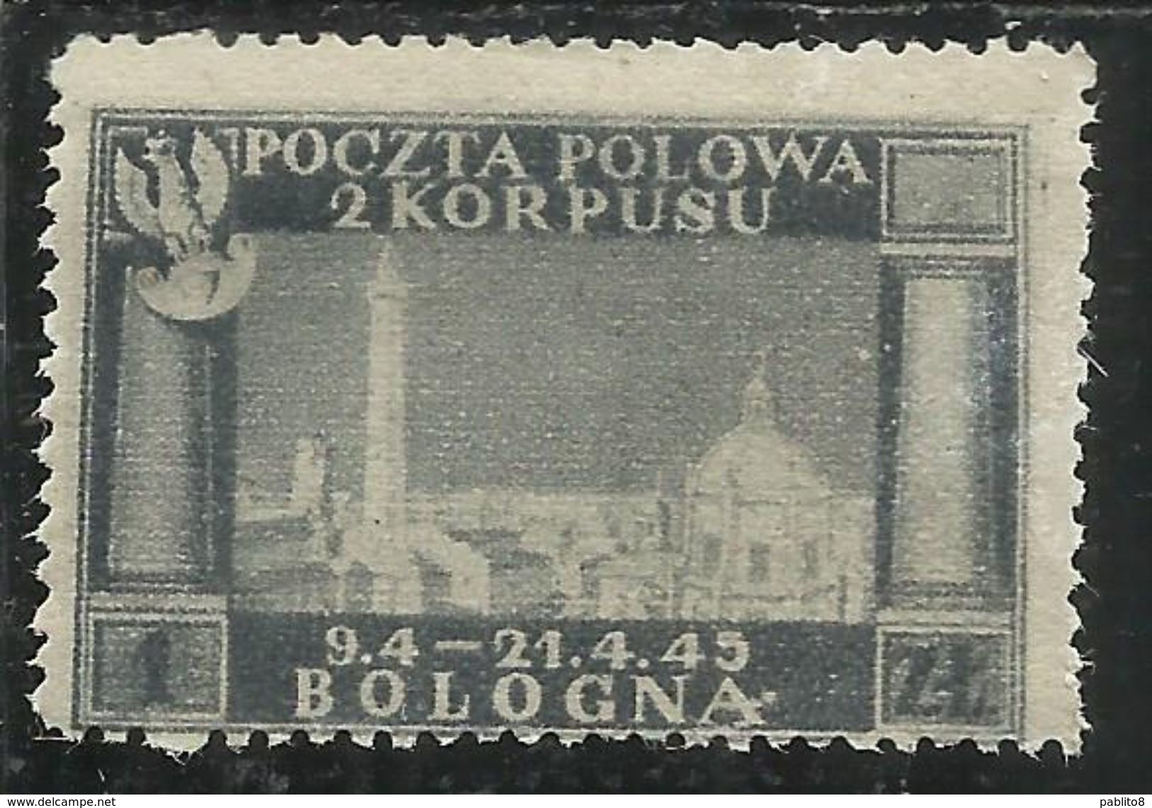 CORPO POLACCO POLISH BODY 1946 VITTORIE POLACCHE WINS POLISH 1z CARTA BIANCA WHITE PAPER NUOVO UNUSED - 1946-47 Corpo Polacco Period