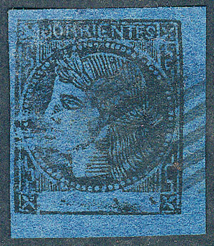 ARGENTINA: GJ.7, Dark Blue, Used, VF Quality! - Corrientes (1856-1880)