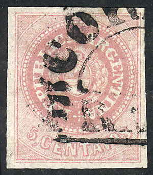 ARGENTINA: GJ.10, 5c. Rose, Used In Córdoba, Superb! - Nuevos