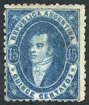 ARGENTINA: GJ.24, 15c. Worn Impression, Mint, VF Quality! - Oblitérés