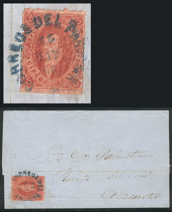 ARGENTINA: GJ.25, 4th Printing, Superb Example In Rare Dark Carminish Rose Color A - Oblitérés