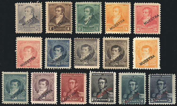 ARGENTINA: GJ.137 + Other Values, Rivadavia Belgrano & San Martin, Complete Basic - Other & Unclassified