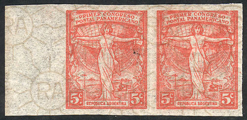 ARGENTINA: GJ.541P, 1921 Pan-American Postal Congress, With RA Watermark Printed O - Other & Unclassified