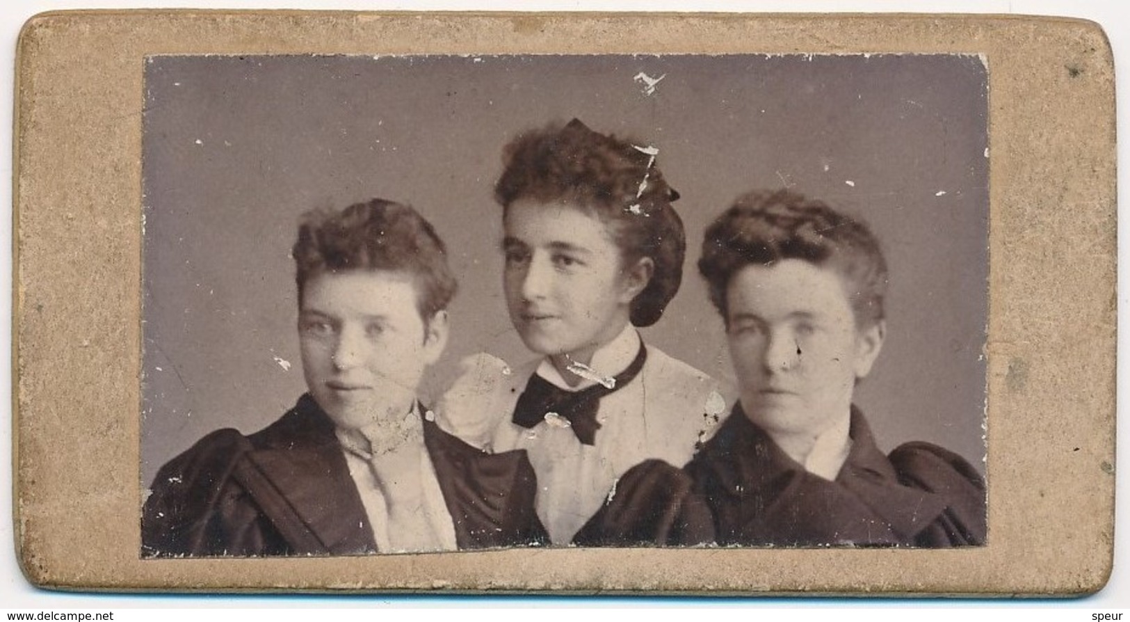 Lot Of 5 Small Photographs, Portraits - Old (before 1900)