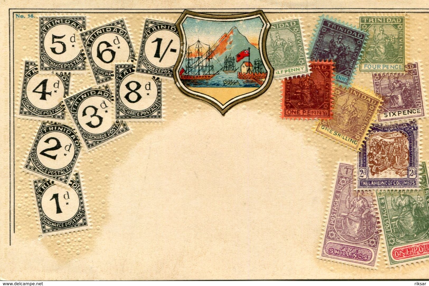 TRINIDAD(TIMBRE) CARTE GAUFREE - Trinidad