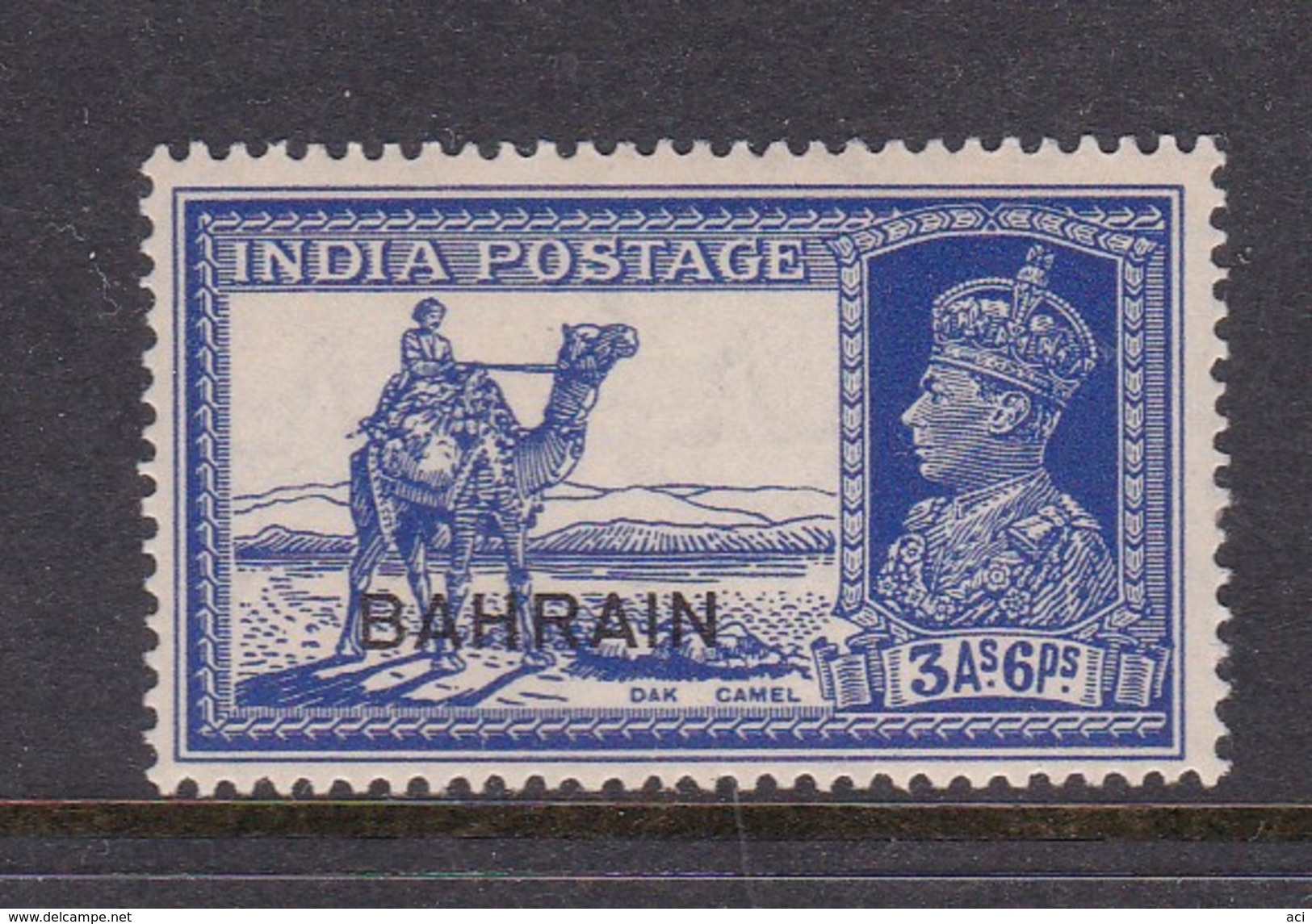 Bahrain Scott 27 ,1938-41, King George VI 3A And 6p Ultra, Mint Light Hinged - Bahrain (1965-...)