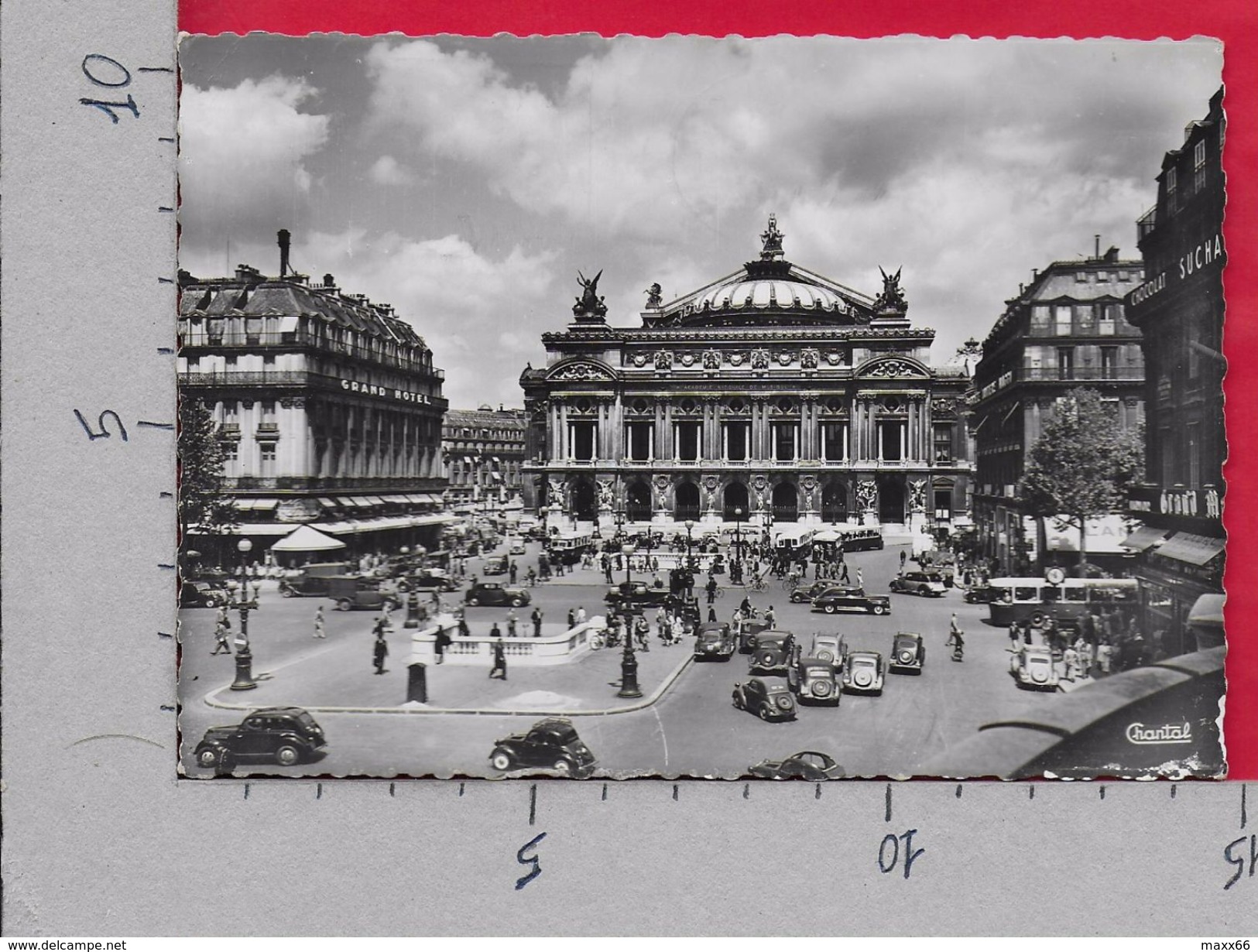 CARTOLINA VG FRANCIA - PARIS - Place De L'Opera - 10 X 15 - ANN. 1954 - Plazas