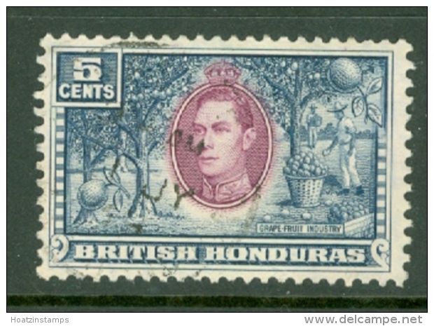 British Honduras: 1938/47   KGVI    SG154    5c    Used - British Honduras (...-1970)