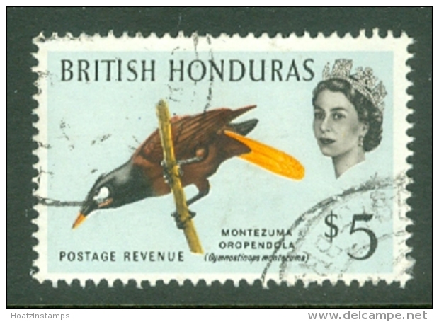 British Honduras: 1962   QE II - Birds   SG213    $5    Used - British Honduras (...-1970)