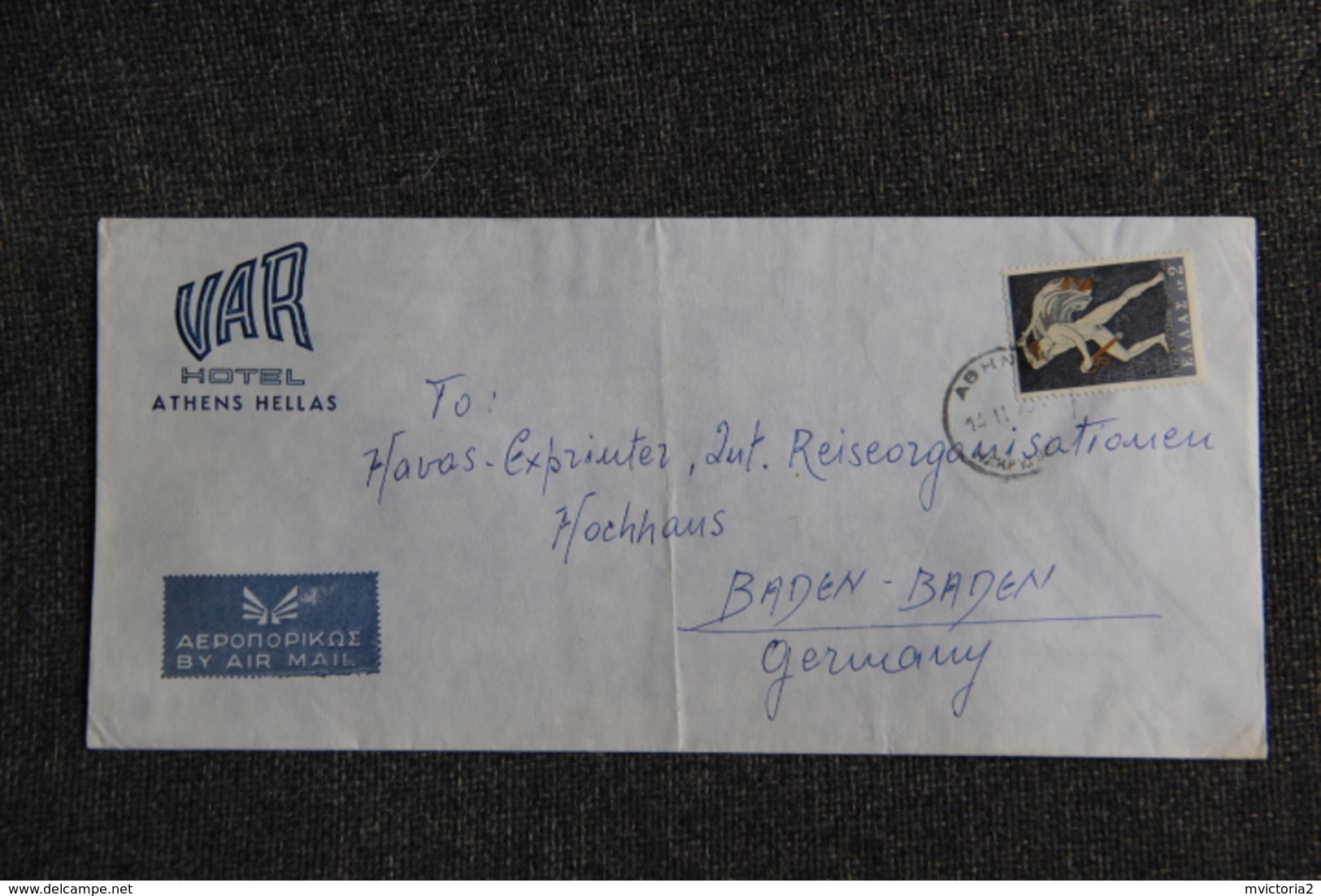 Lettre De GRECE ( ATHENES), HOTEL ATHENS HELLAS Vers ALLEMAGNE - Covers & Documents