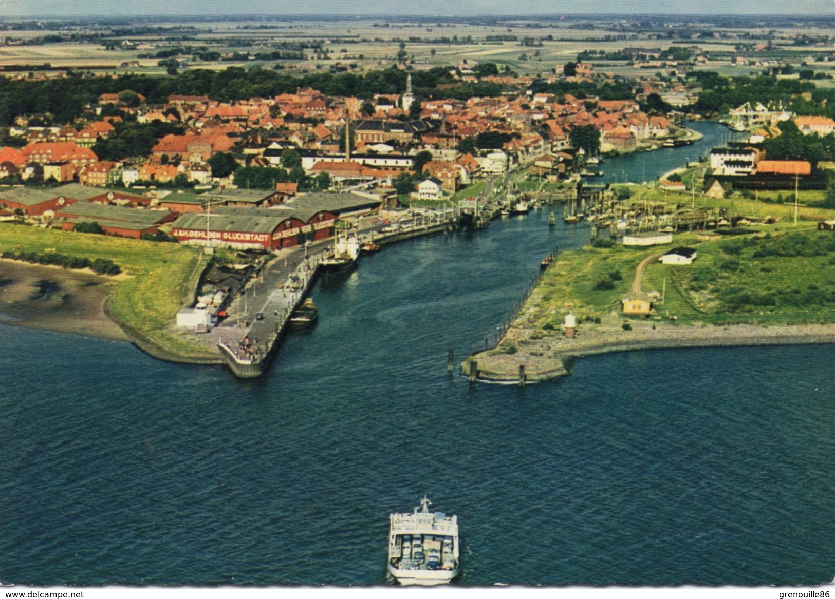 CPSM ALLEMAGNE GLÜCKSTADT L'entrée De La Ville Par L'Elbe - Glueckstadt