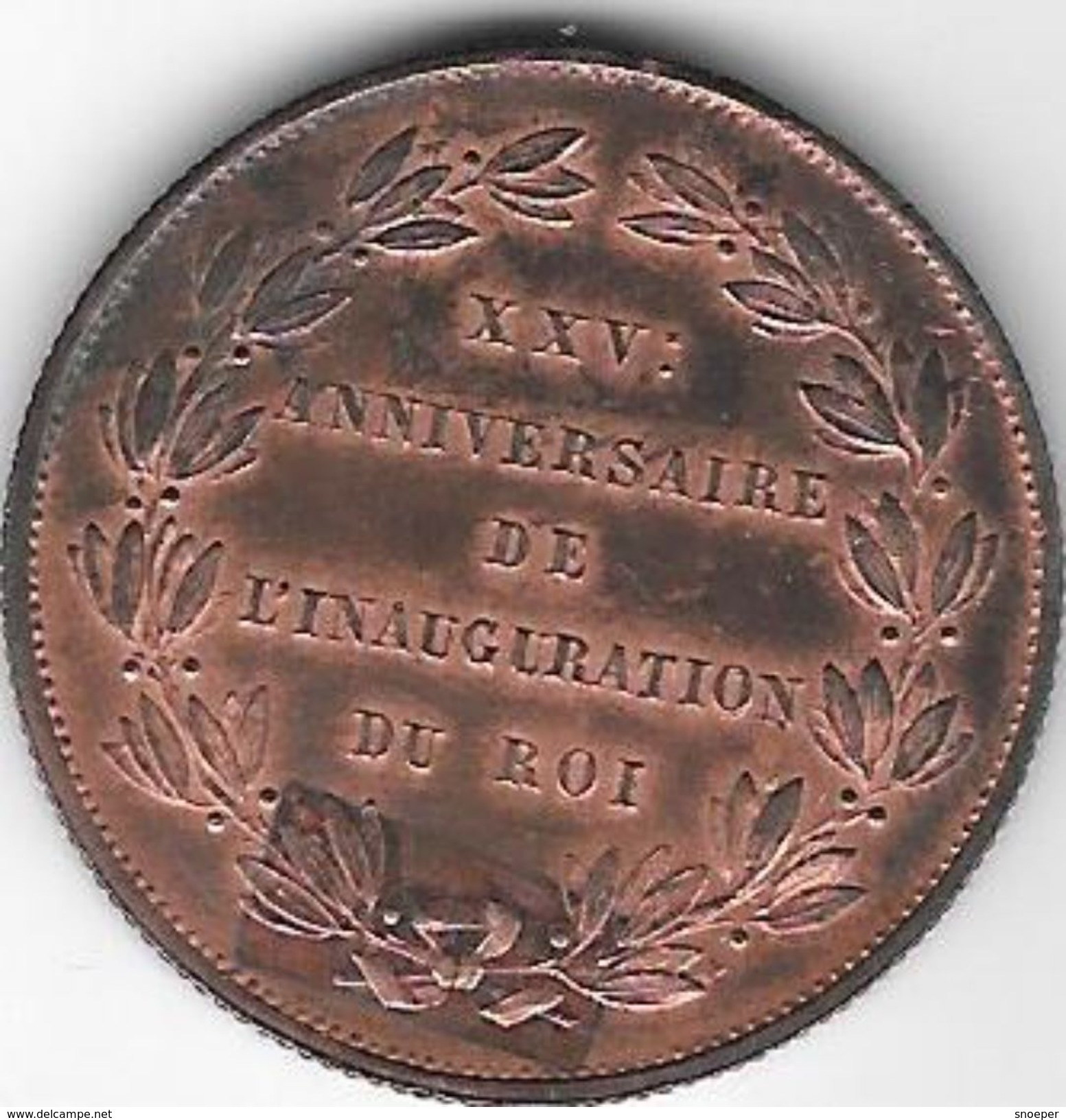 *belguim On 5 Centimes Modul  Leopold I  1856 French M/7 Copper Xf+ !!! - Royal / Of Nobility