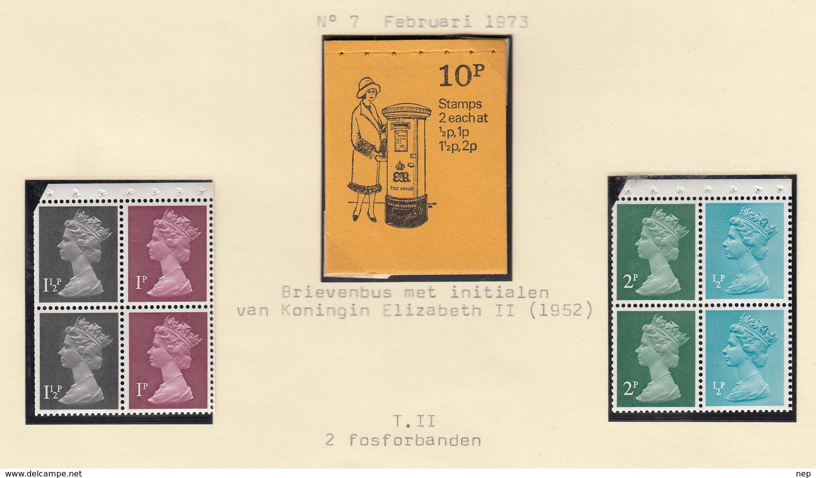 GROOT-BRITTANNIË - Michel - 1971 - Nr 561C + 562C + 564C + 563C ( H-Blatt 71 + 72) - MNH** - Booklets