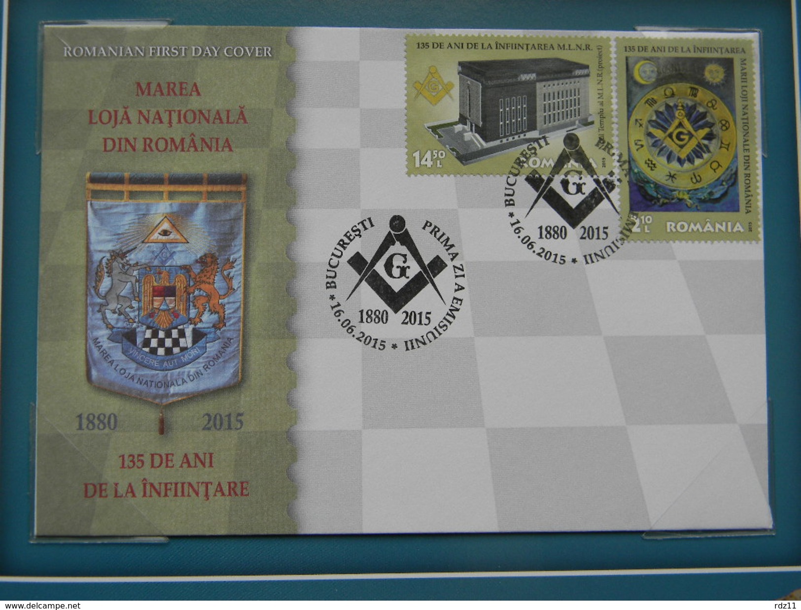 Romania 2015 Special Folder "135 Years Masonery" Only 565 Printed - Autres & Non Classés