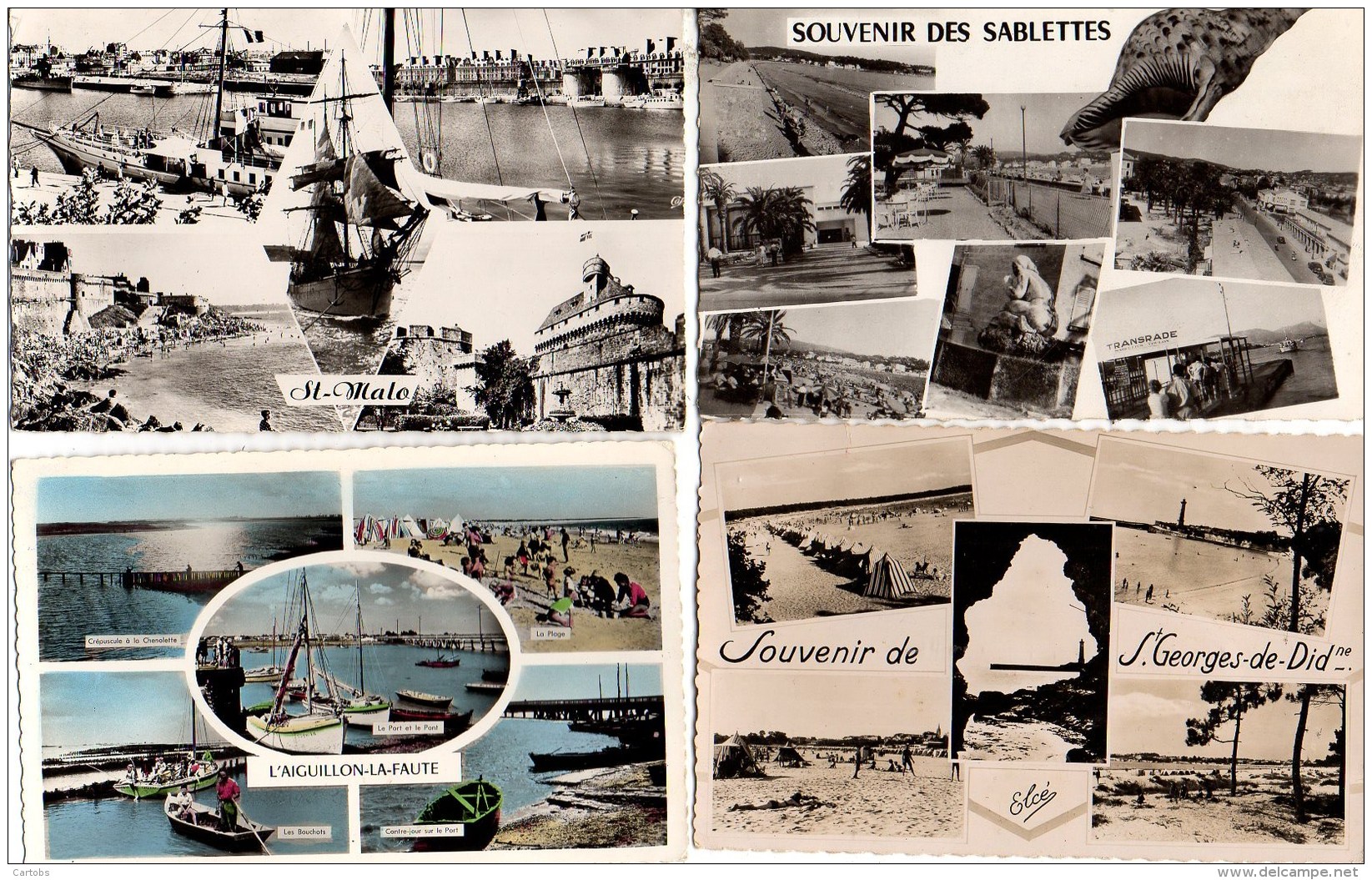 LOT De 110 Cartes Semi-modernes Petit Format Années 50 , Toutes MULTIVUES - 100 - 499 Cartes