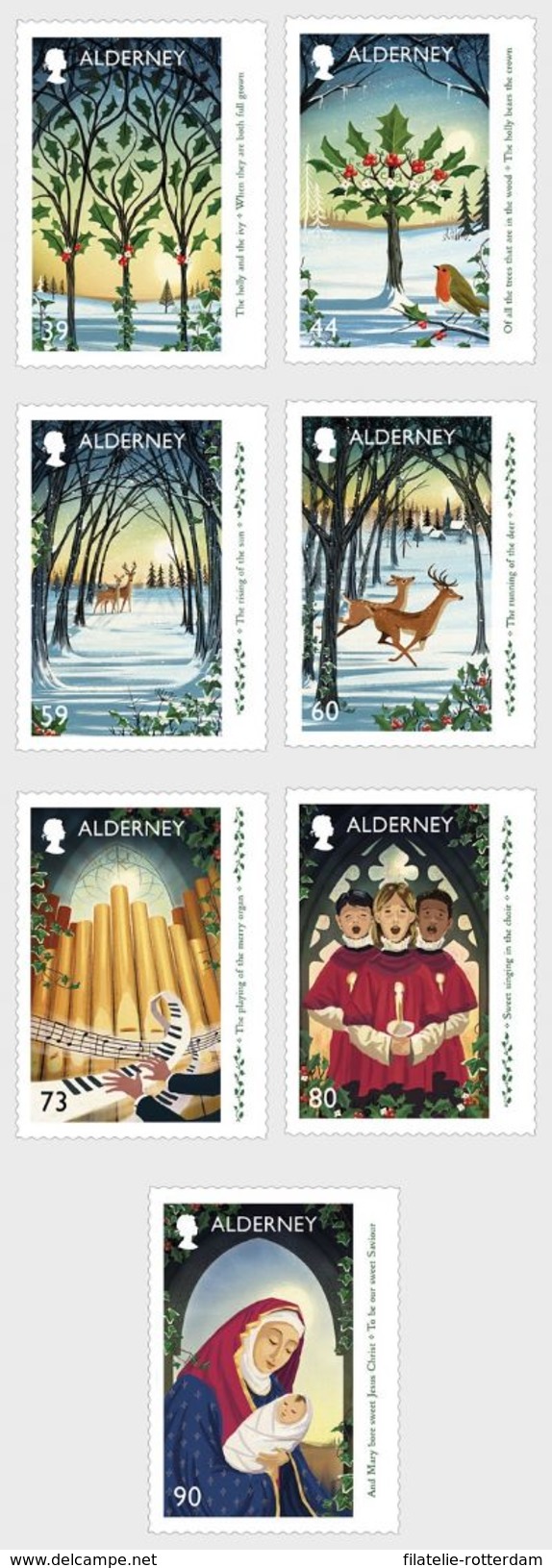 Alderney - Postfris / MNH - Complete Set Kerstmis 2017 - Alderney