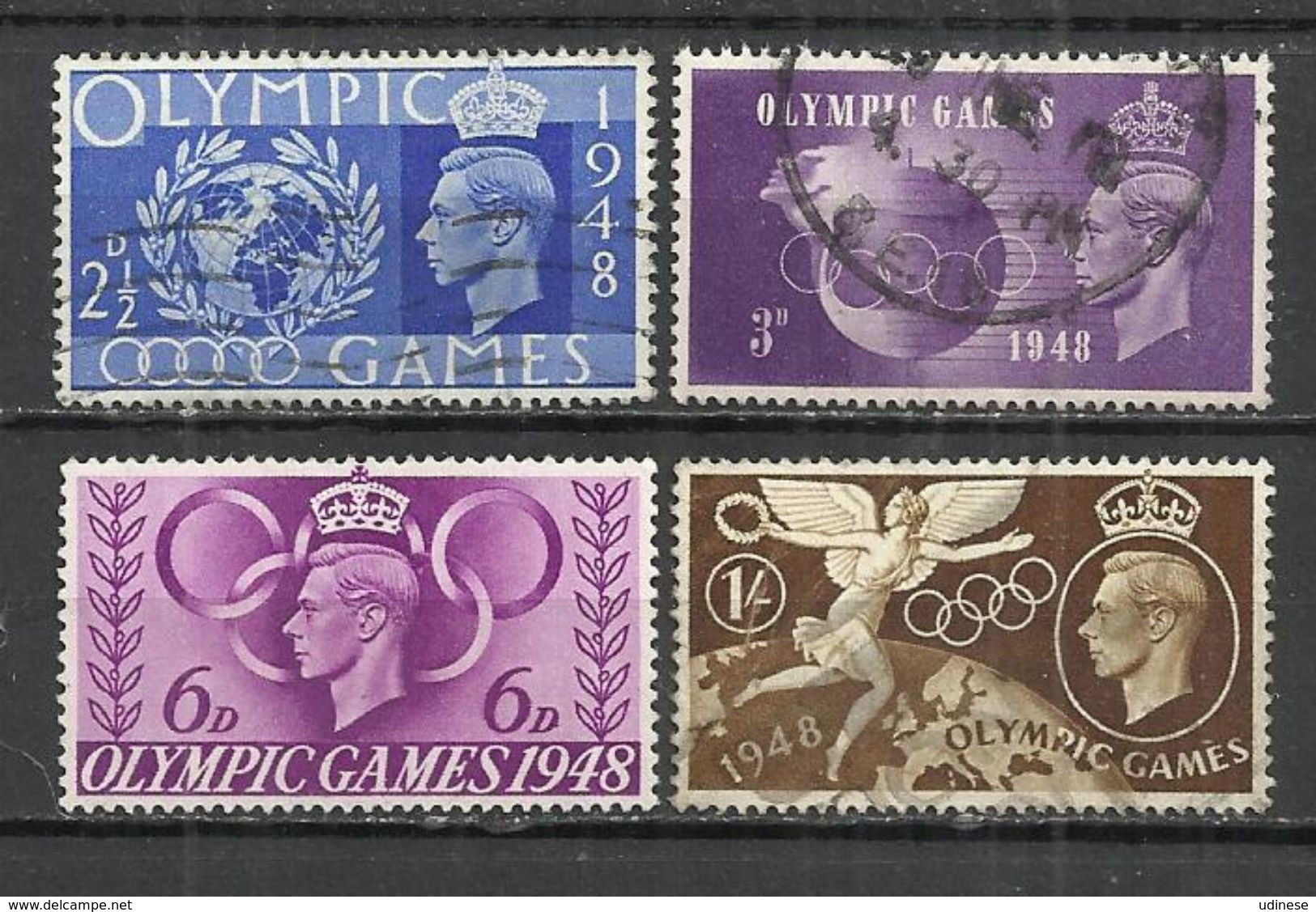 UNITED KINGDOM 1948 - OLYMPIC GAMES - CPL. SET - USED OBLITERE GESTEMPELT USADO - Sommer 1948: London