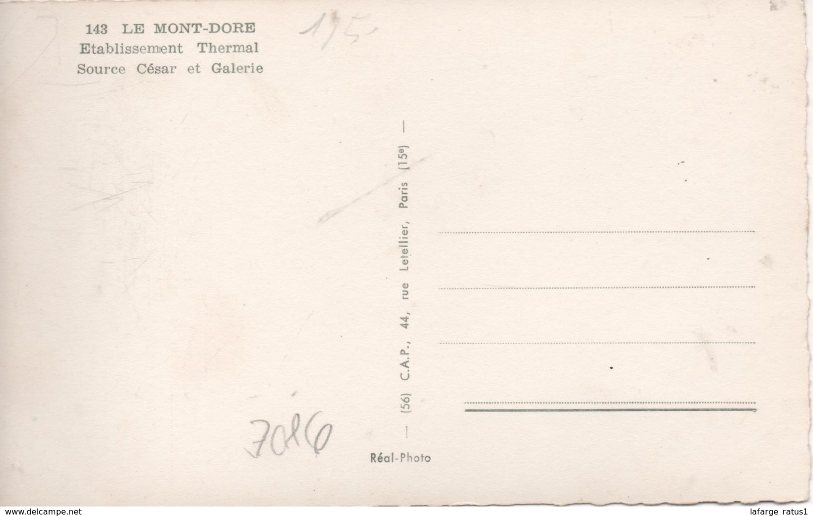 Le Mont Dore Etablissement Thermal Source Cesar Et Galerie - Le Mont Dore