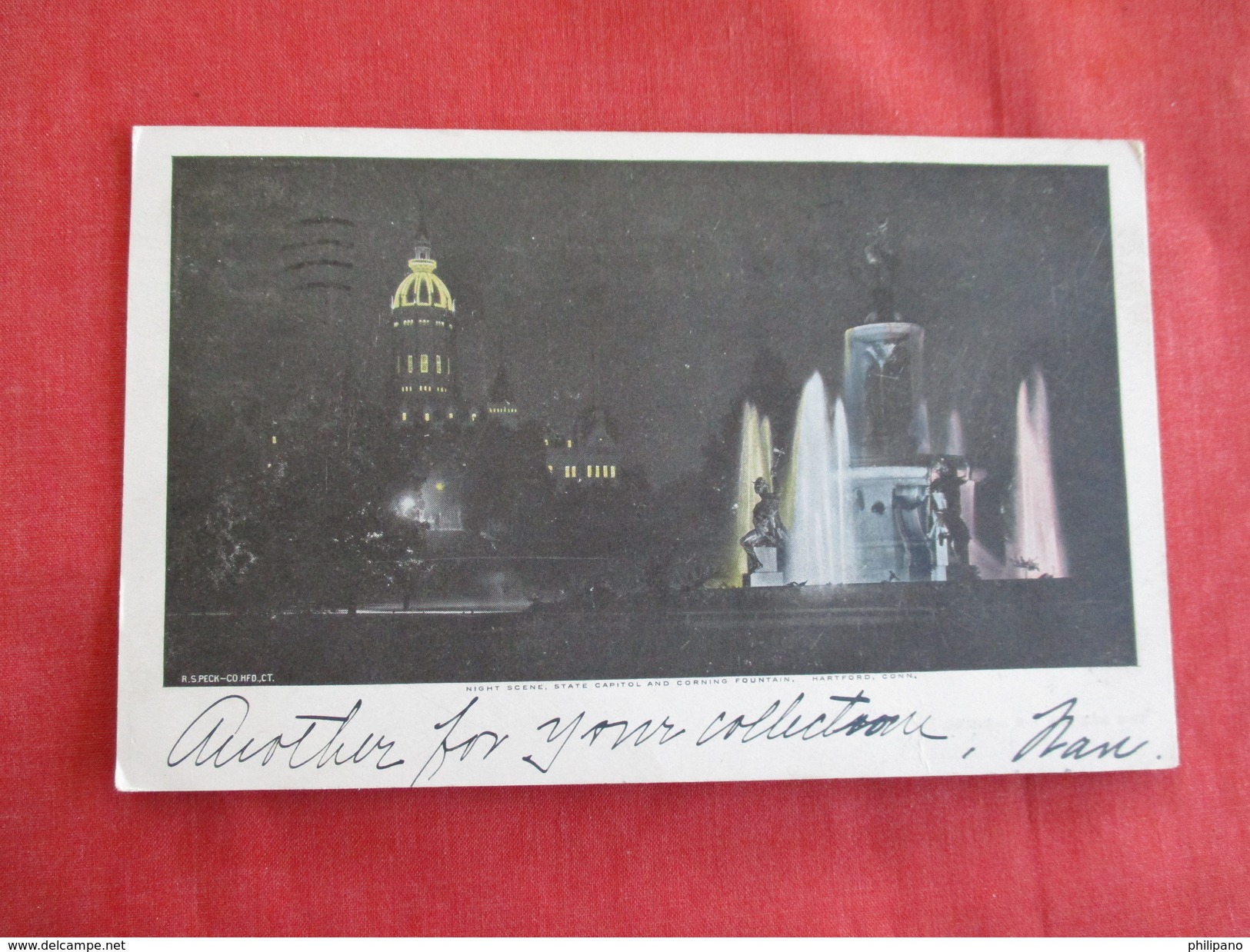 Night Scene State Capitol  & Fountain  1904 Cancel  Connecticut > Hartford>  -ref 2755 - Hartford