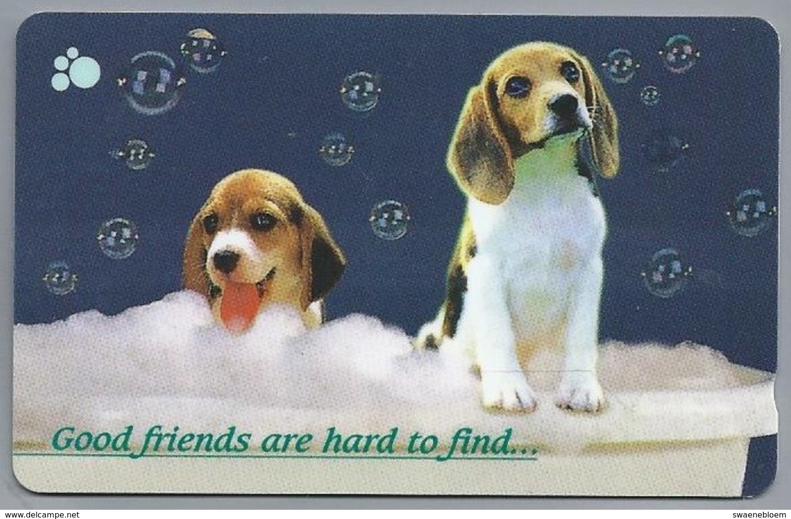 SG.- SINGAPORE TELECOM. $ 10. - Good Friends Are Hard To Find....- 133SIGA -. 2 Scans. - Dogs