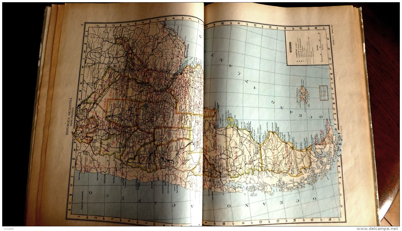 MAGNIFIQUE ATLAS COULEUR- ARGENTINE 1945- UN DOCUMENT EXCEPTIONEL DE GRANDE QUALITÉ- 18 SCANS - Geografía Y Viajes